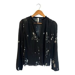 Bec & Bridge Women's 4 Floral Pleated Blouse Top Pleated